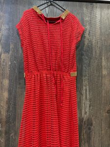 Red &amp; Gold Maxi Dress