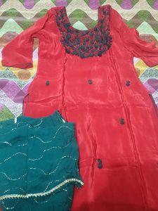 Thread Work Silk Suit