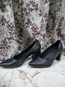 Black Block Heel Pumps