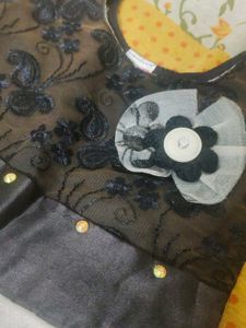 black and gray colour frock
