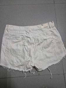 White Denim Shorts