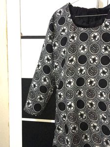 Black &amp; Gray Circle Pattern Dress