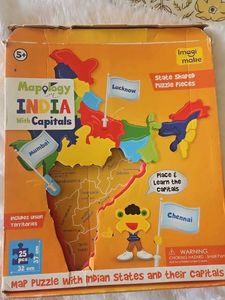 Map Mapology India with Capital