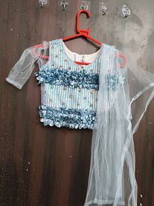 Girls' Elegant Ethnic Gown