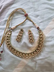 Kundan Necklace And Earrings Set