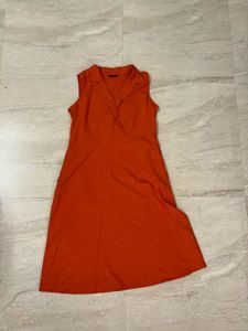 Orange Shirt Dress