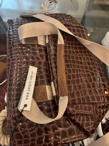 Yargici Croc Embossed Leather Bag