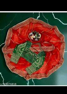 Elegant Red &amp; Gold Embroidered Saree
