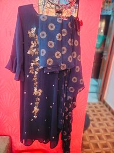 Navy Blue Kurta Set