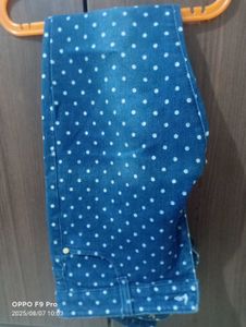 Polka Dot Denim Jeans