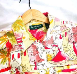 🎁Buy1 Get1 Free Tropical Print Denim Jacket C