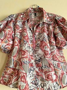 Printed Puff Sleeve Top