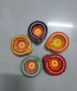 Set of 5 Decorative Diyas