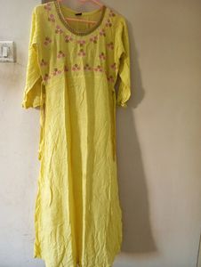 Elegant Yellow Colour Long Anarkali Suit For Women
