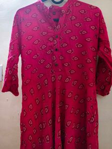 Pink Printed Kurta