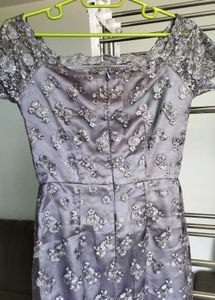 Grey Lace Dress