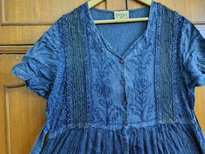 Blue Cotton Kurti