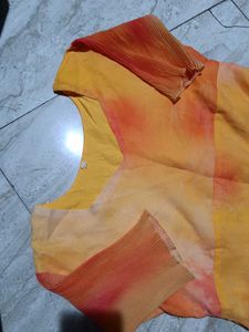 Orange Tie-Dye Dress