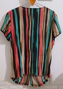 Striped V-Neck Top