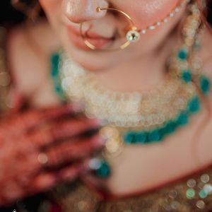 Gold Nose Ring with Chain