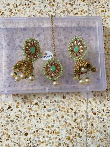 Pastel Kundan Pearls Jewellery Set