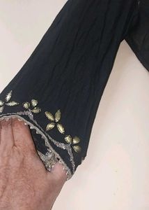 Elegant Black Embellished Kurta
