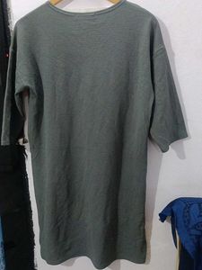 Dodry Olive Green Knit Tunic Top