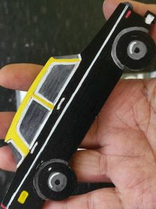 Taxi Hand-painted Fridge Magnet