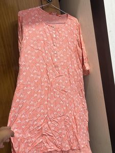 Peach Colour Cotton Kurta…