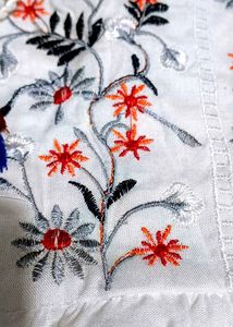 White Topper With Multi Work