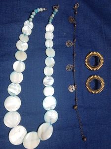 Small Earrings, Wrist Chain, Neckpiece