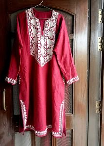 Floral Embroidered Wool Pheran