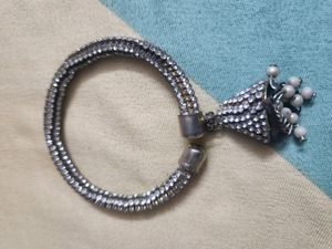 Rhinestone Jhumka Bangle