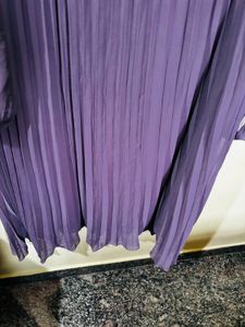 Purple elegant V-neck dress - 3XL