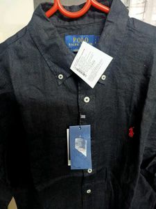 FINAL PRICE NEW Ralph Lauren Black Linen Shirt