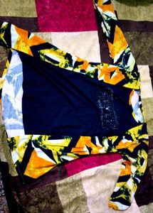 😍Stone Work Navy Blue 💙 Yellow Jacket Top I 38