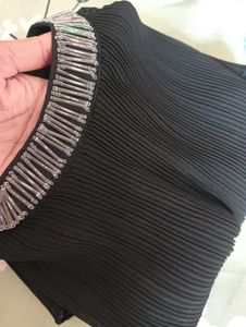 Pleated Black Top