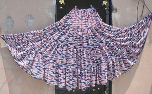 Full Flared Multicolored Maxi Skirt