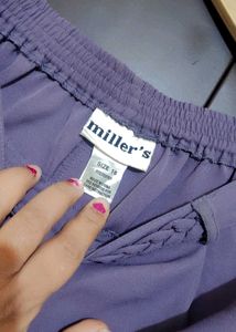 Levender Color Wide Leg Trouser Pant for 32 Waist