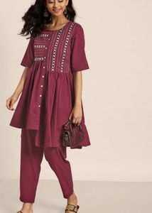 Sangria Asymmetric Burgundy Cordset
