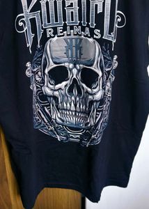 Skull Heavy Printed Cropped Tshirt