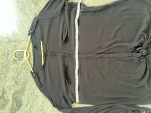 Black Tie-Front Long Sleeve Top