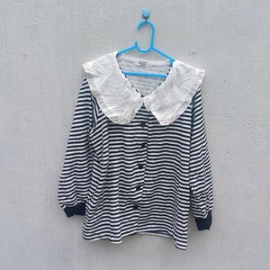 striped women korean  top