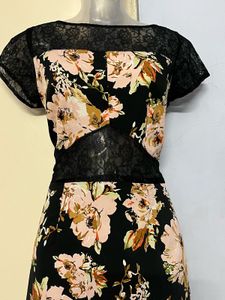 Pintrest Floral Print Maxi Dress