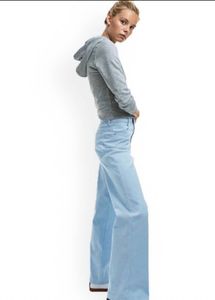 H&amp;m Blue High waist Twill Trouser