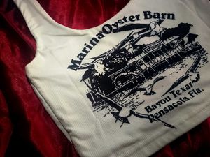 Vintage-Style Printed Crop Tank Top