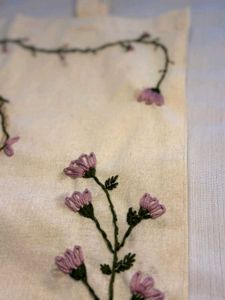 Floral Embroidered Tote Bag
