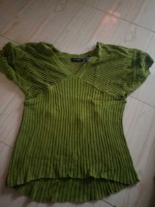 Green Knit Top