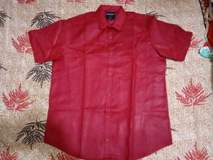 PRINTCULTR Red Button-Down Shirt - XL