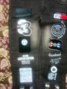 Stylish Patched Denim Jeans